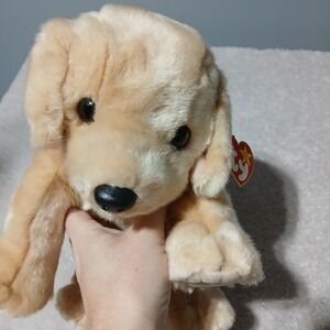 Ty Beanie Buddy FETCH the Golden Retriever Dog 11" MWMT Stuffed Animal Toy 1999